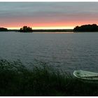 Sunset at the Vuohtojarvi lake