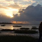 Sunset at the wadden sea