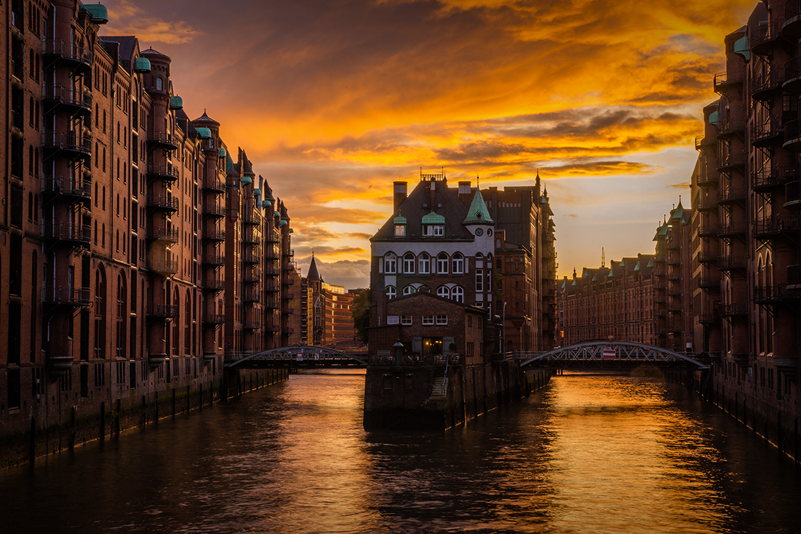 Sunset at the Water Castle