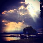 sunset at Varese Lake