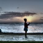 SUNSET AT WAIKIKI BEACH, HAWAII