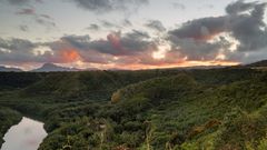 Sunset at Wailua Valley