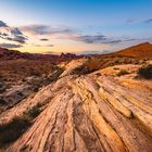 Sunset at white domes