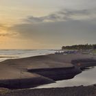 Sunset atmosphere at the Mengening beach