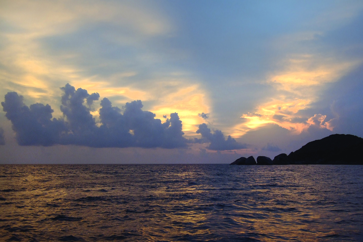 Sunset atmosphere on Koh Tachai