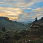 Sunset atmosphere on the way to Phongsali