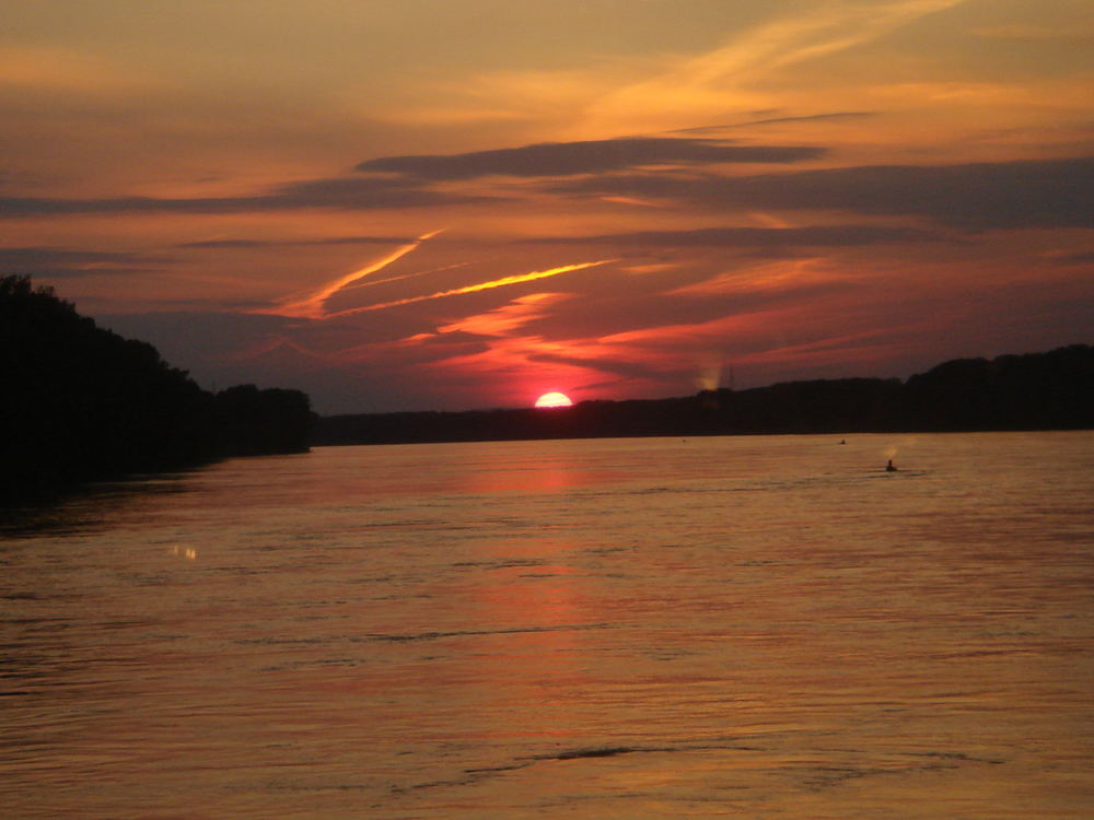 Sunset auf der Donau...