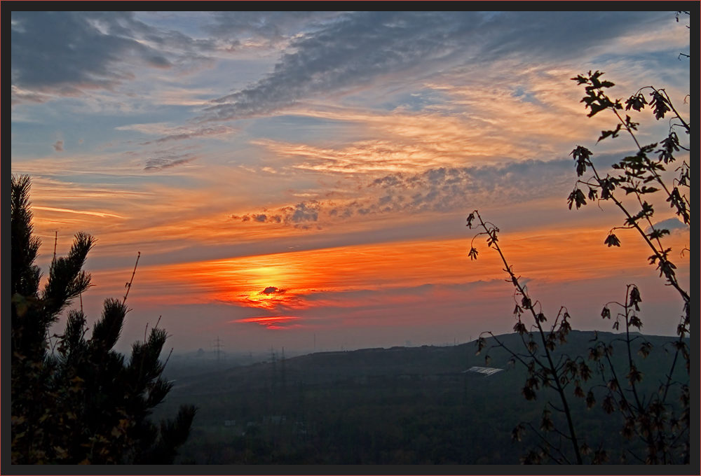 Sunset auf der Hoppenbruchhalde