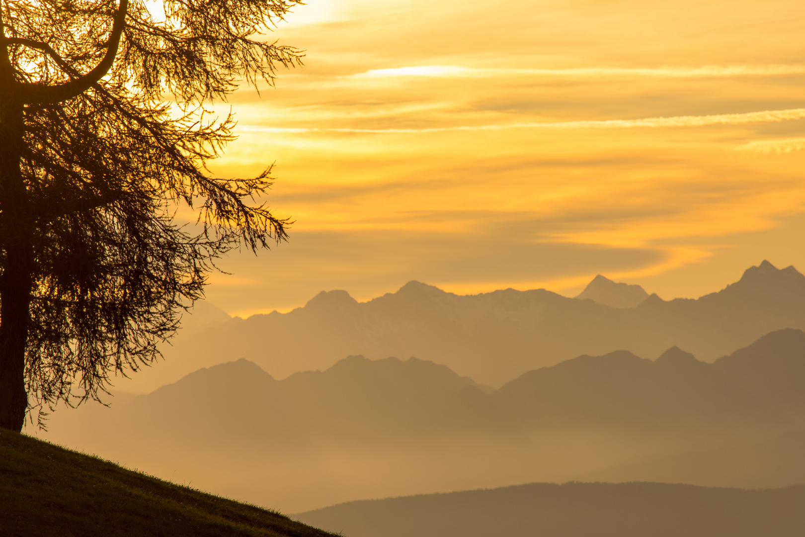 Sunset auf der Seiseralm