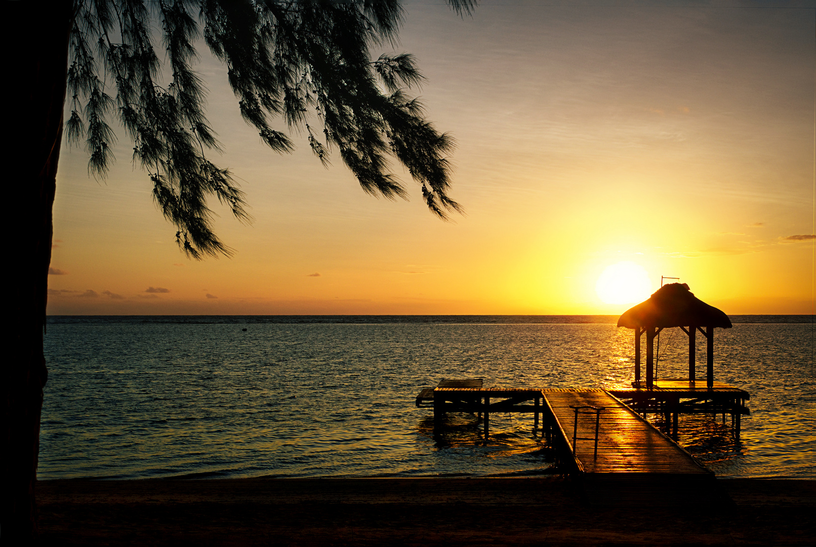 Sunset auf Mauritius