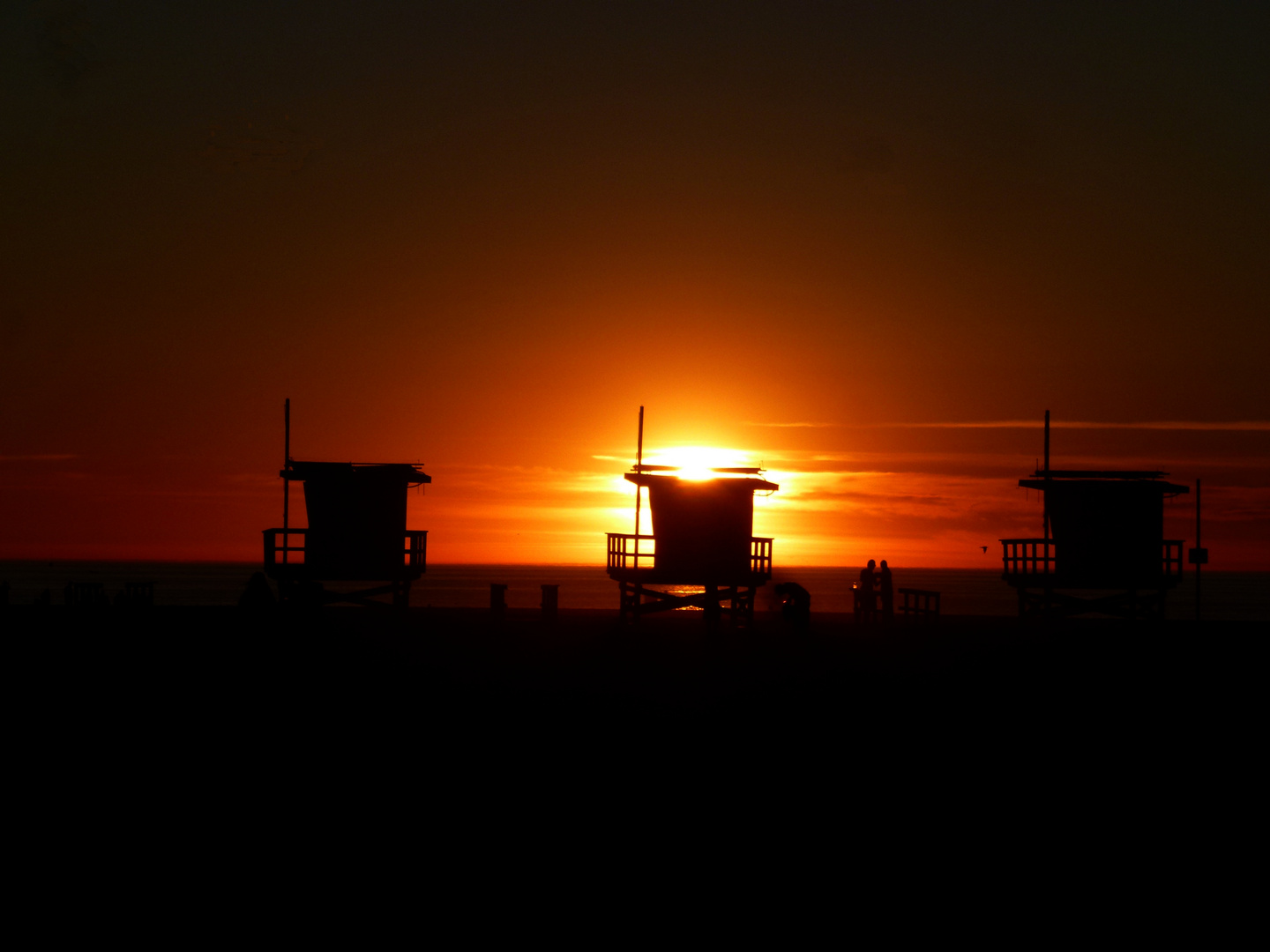 Sunset beach in LA