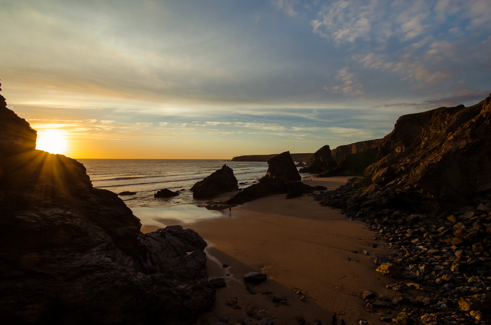 Sunset Bedruthan Steps