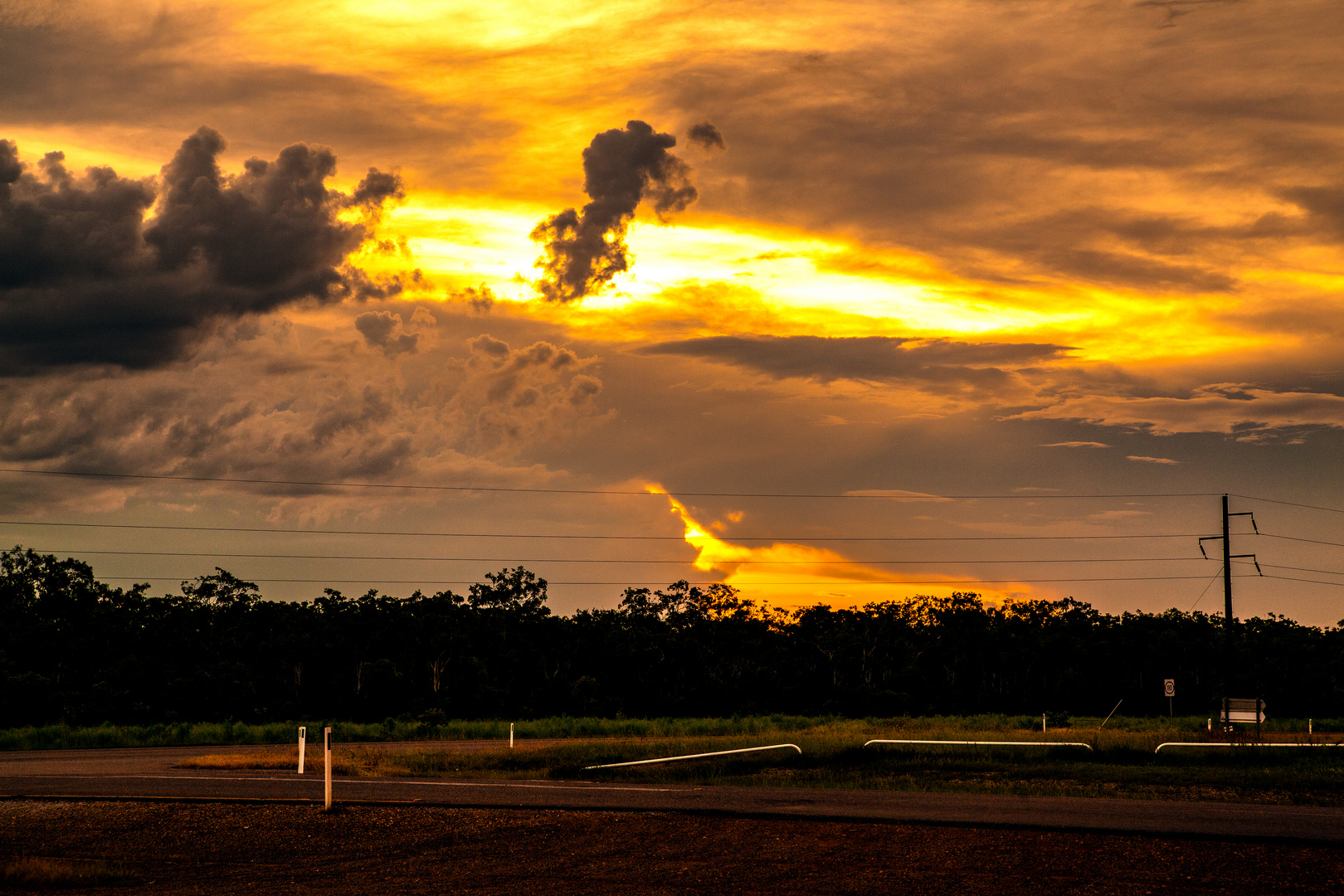 Sunset Behind Clouds