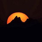Sunset behind Egypt Mountains