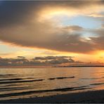 Sunset behind Sanibel Island