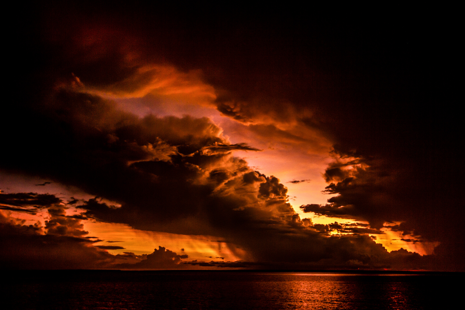 Sunset behind Stormclouds