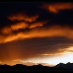 Sunset behind the Rockies