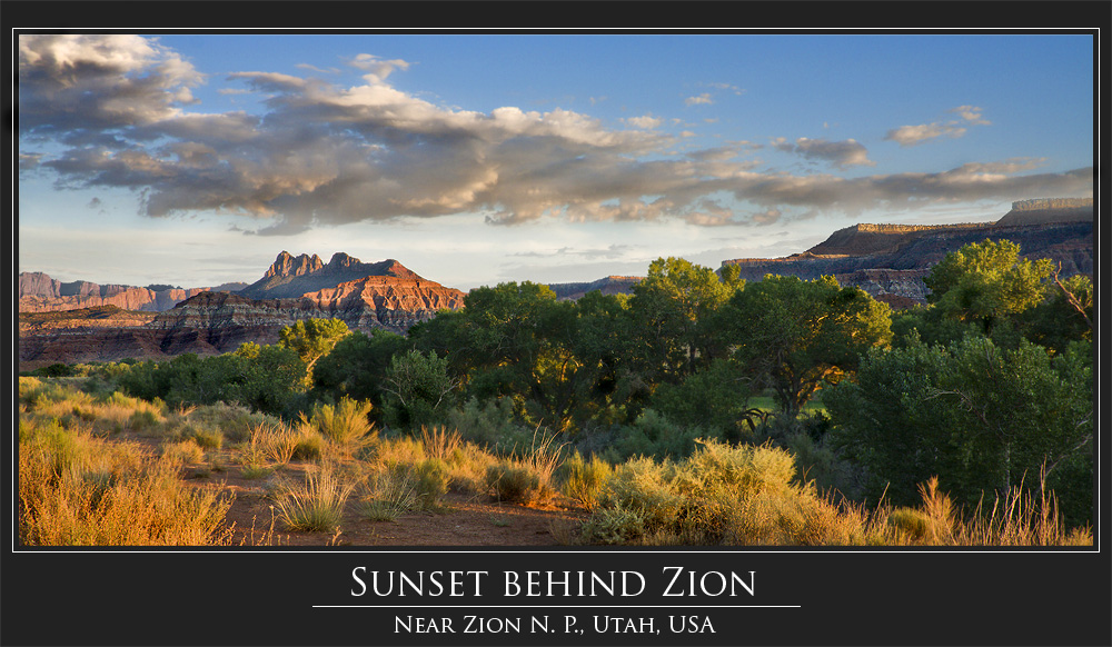 [ Sunset behind Zion ]