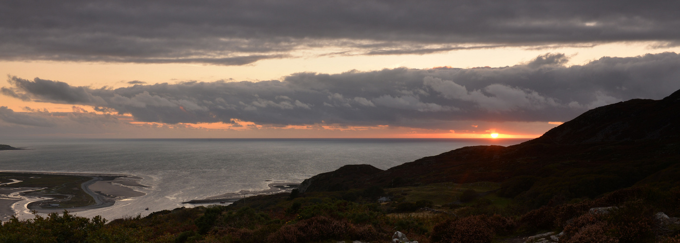 Sunset bei Barmouth Harbour