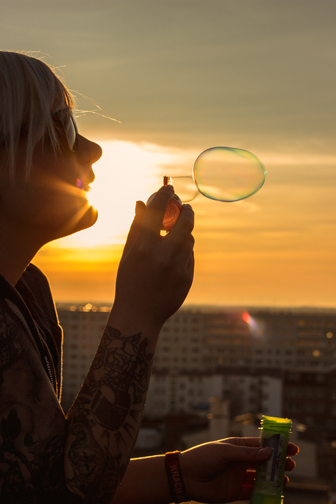 Sunset Bubbles