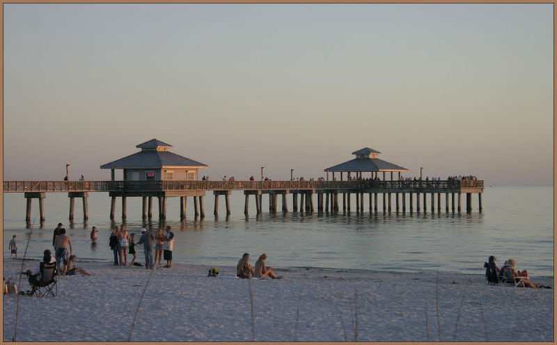 Sunset Celebration at Ft. Myers Beach