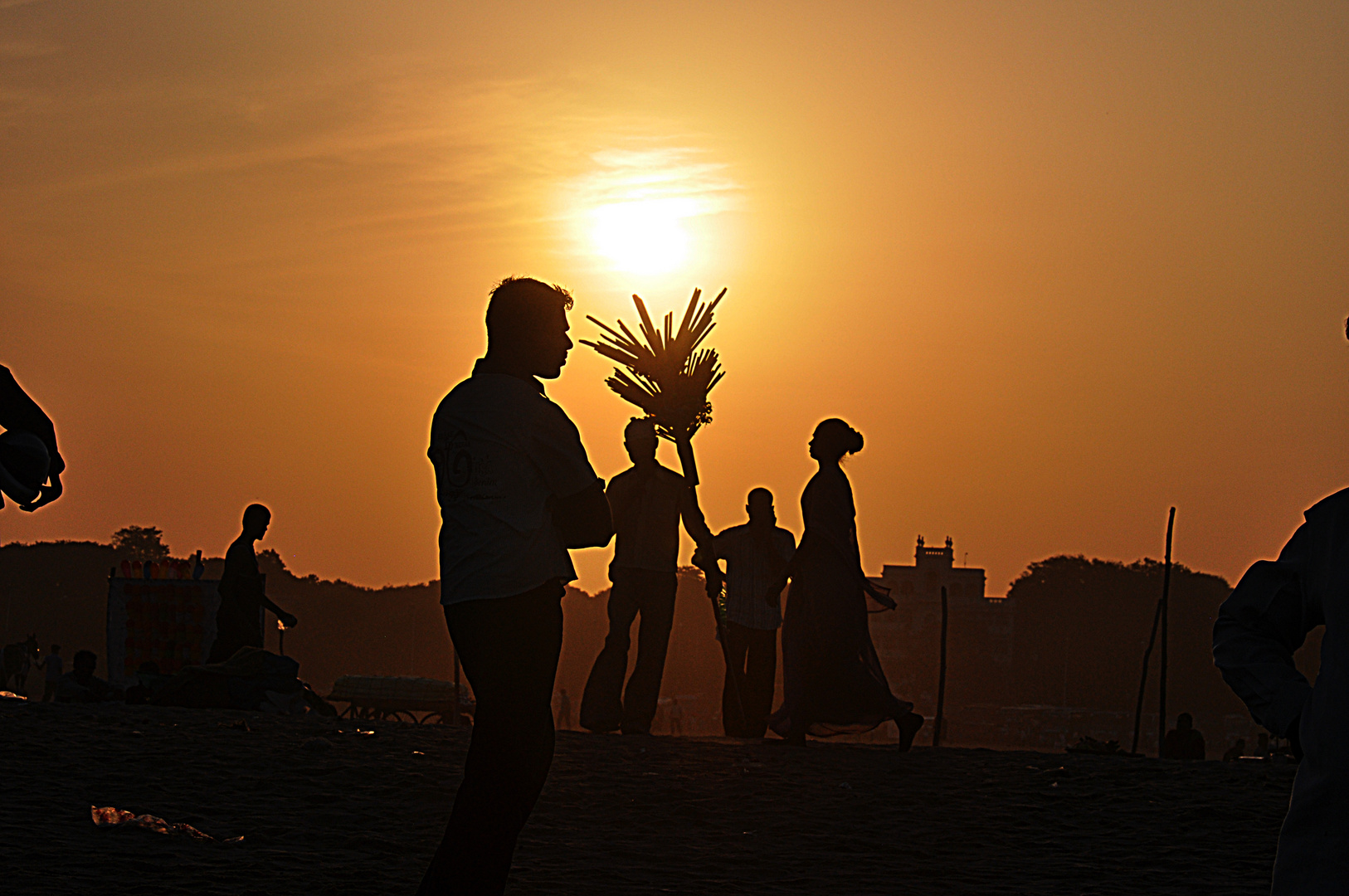 Sunset Chennai Beach