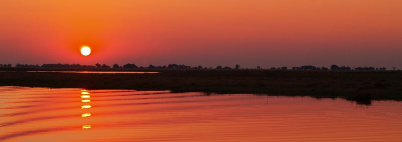 sunset chobe nationalpark