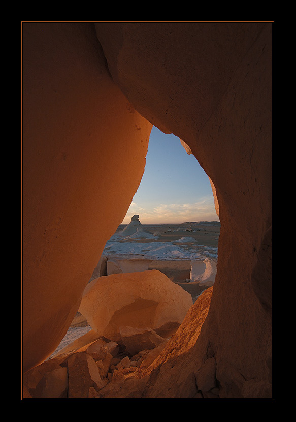 Sunset colour in White Desert