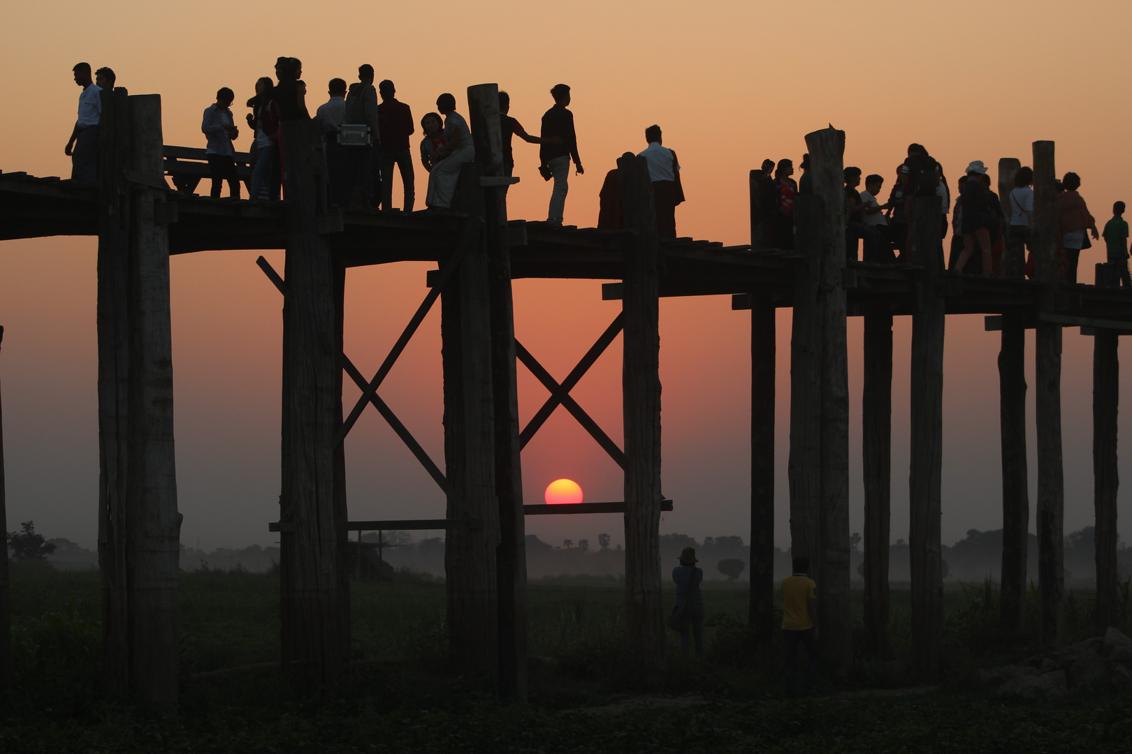 Sunset crowd