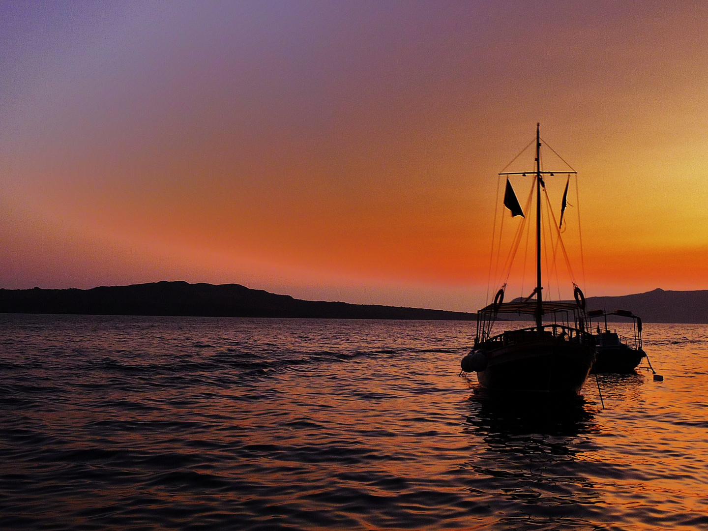 sunset desde el mar