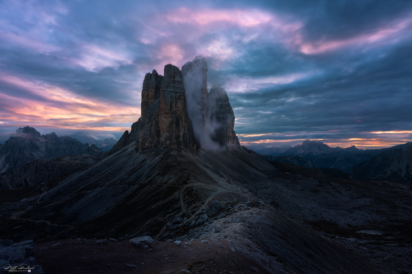 Sunset Drei Zinnen (Tre Crime), Dolomiten