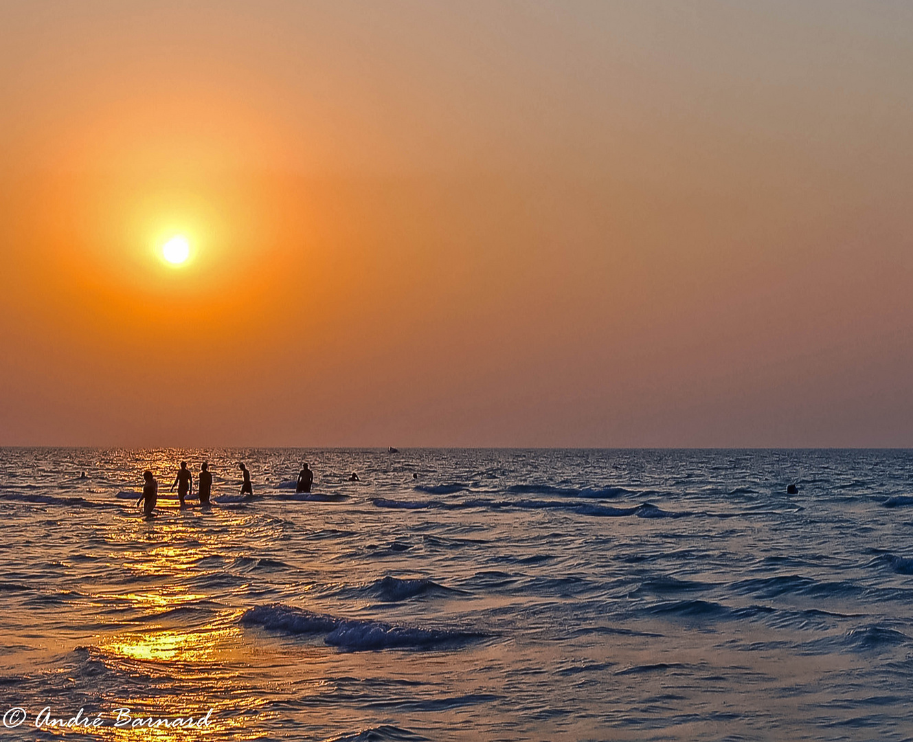 Sunset Dubai beach
