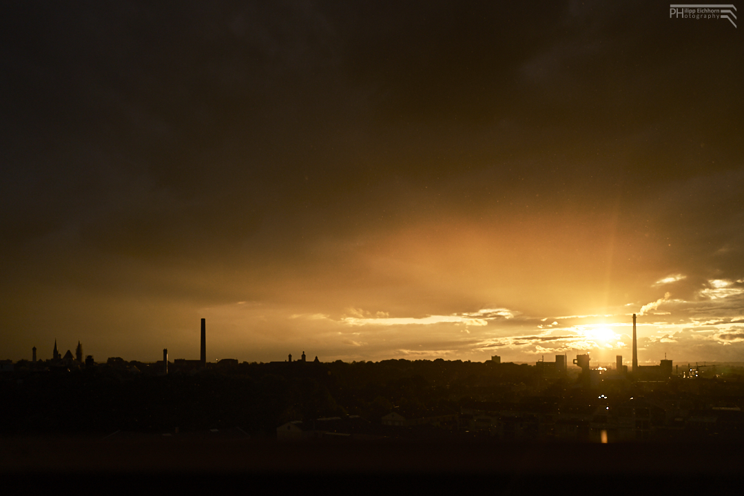 Sunset during the storm