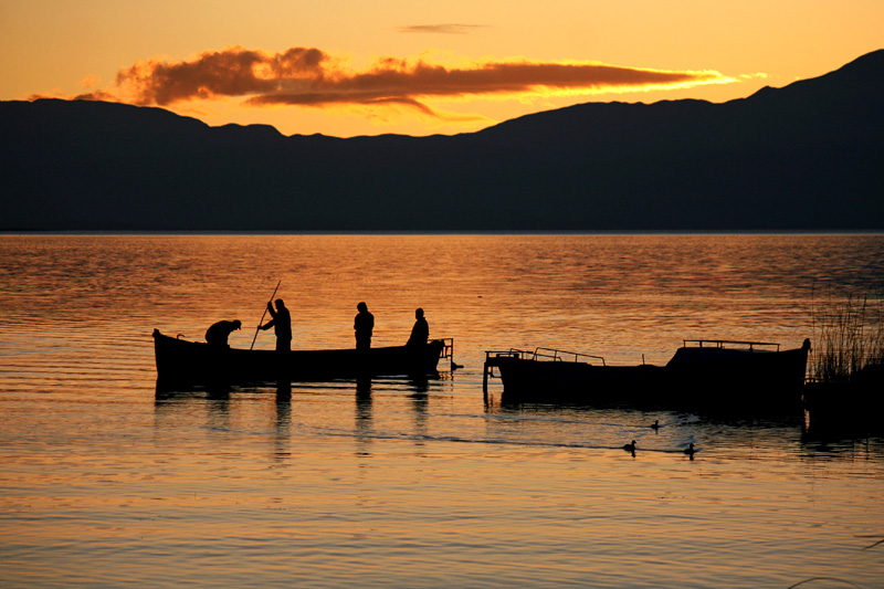 Sunset fishermen