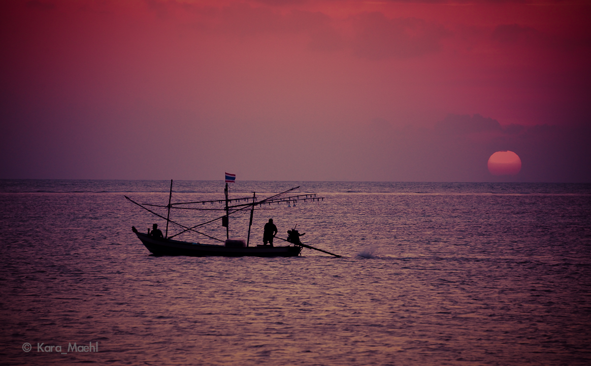 Sunset fishing