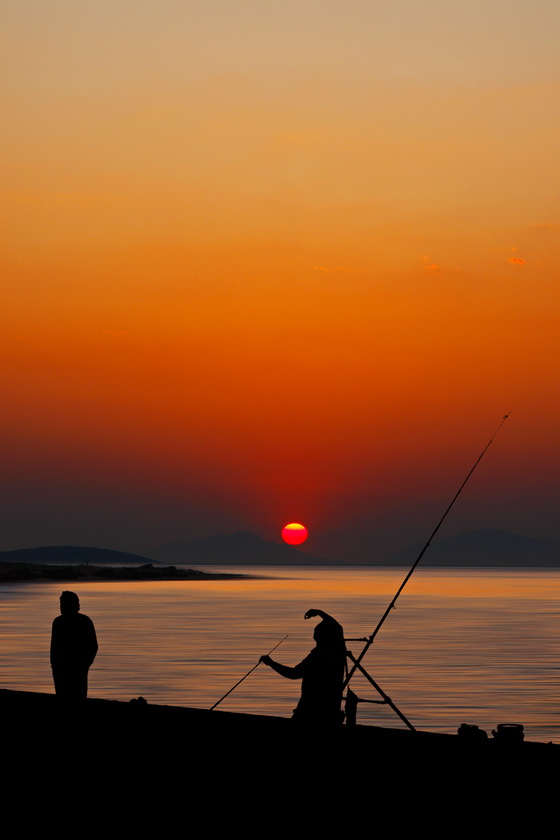 sunset fishing