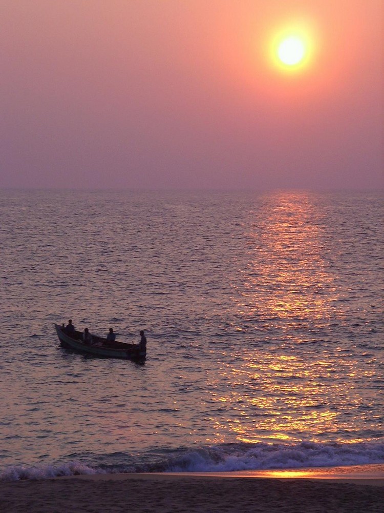 Sunset Fishing in India von Peggy Moeller