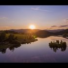 Sunset-Flight over Lake Dragon