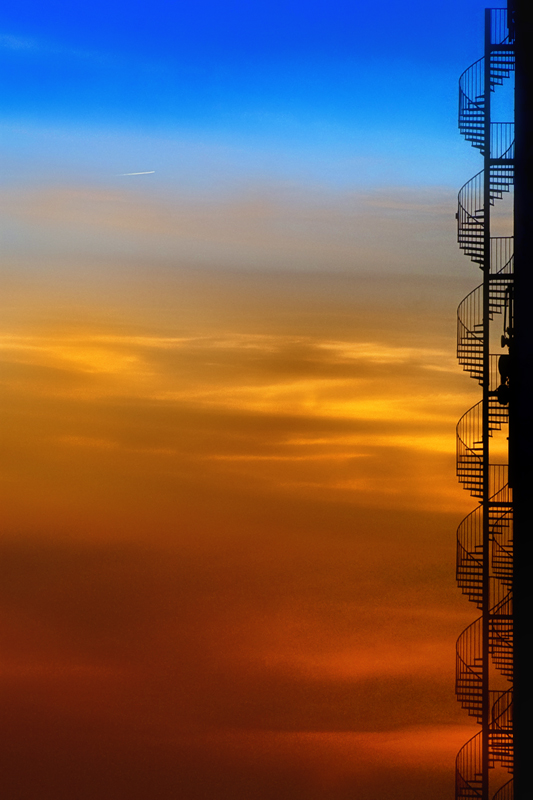 Sunset from the Holtenauer Hochbrücke