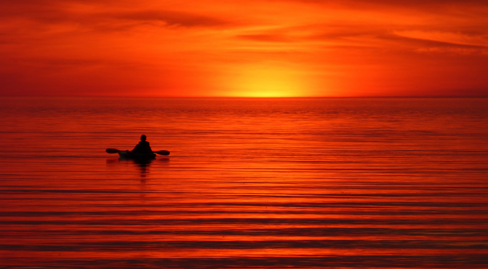 Sunset from the kayak