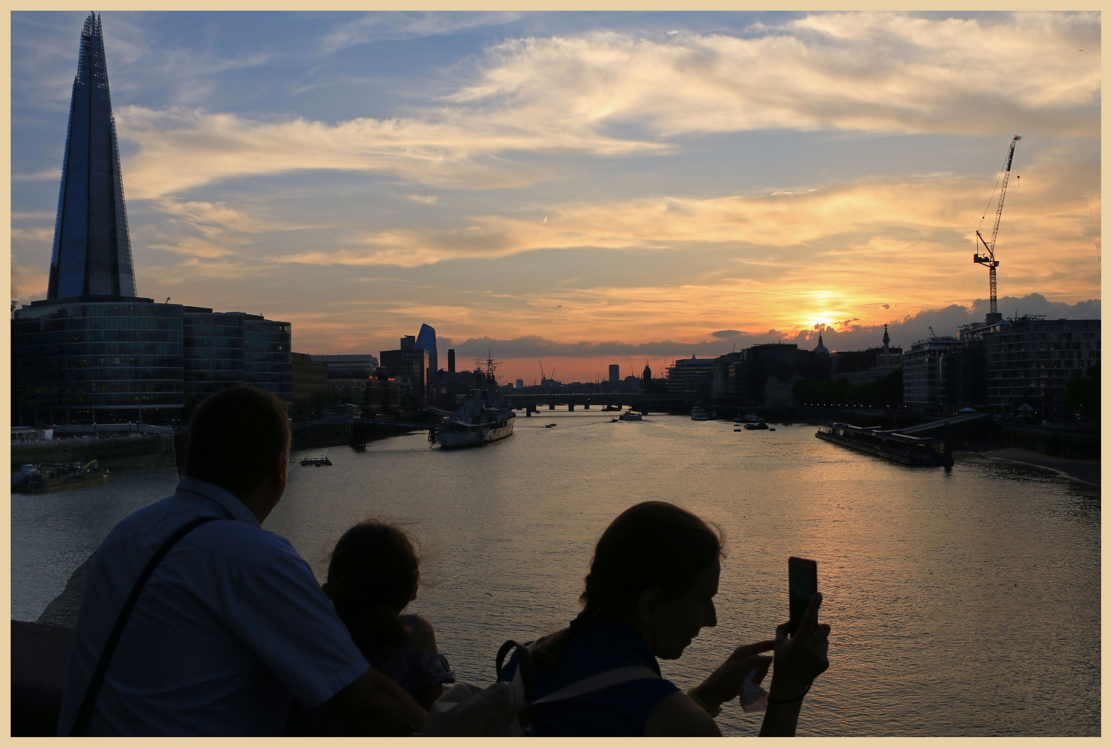 sunset from Tower bridge