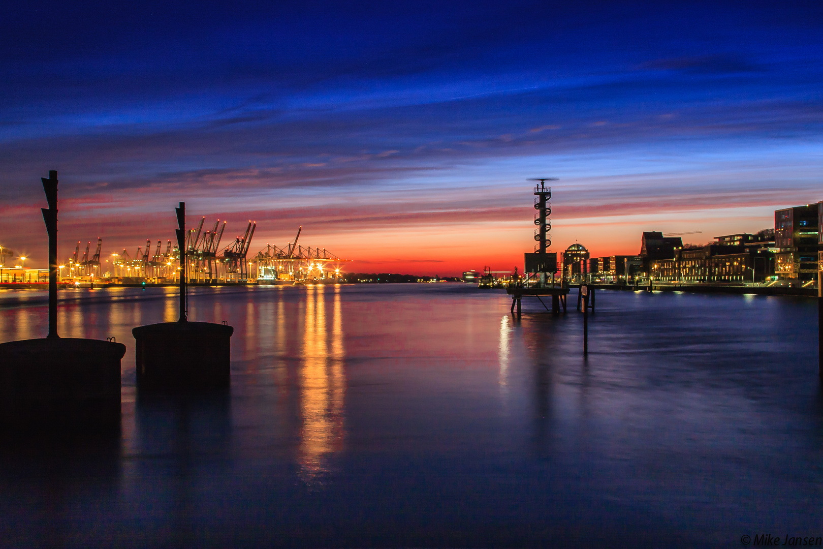 Sunset Hamburger- Hafen