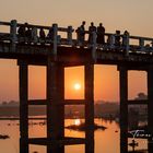 Sunset hinter der U-Bein Bridge in Amarapura, Myanmar