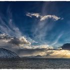 sunset hinter Hammerfest-Wolkenadler