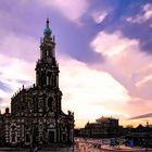 Sunset Hofkirche in Dresden .....