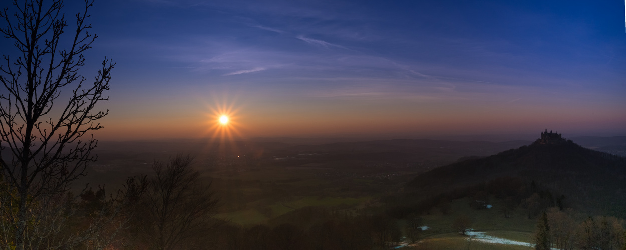 Sunset Hohenzollern Pano