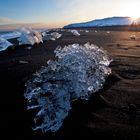 Sunset Ice @ black Beach Iceland