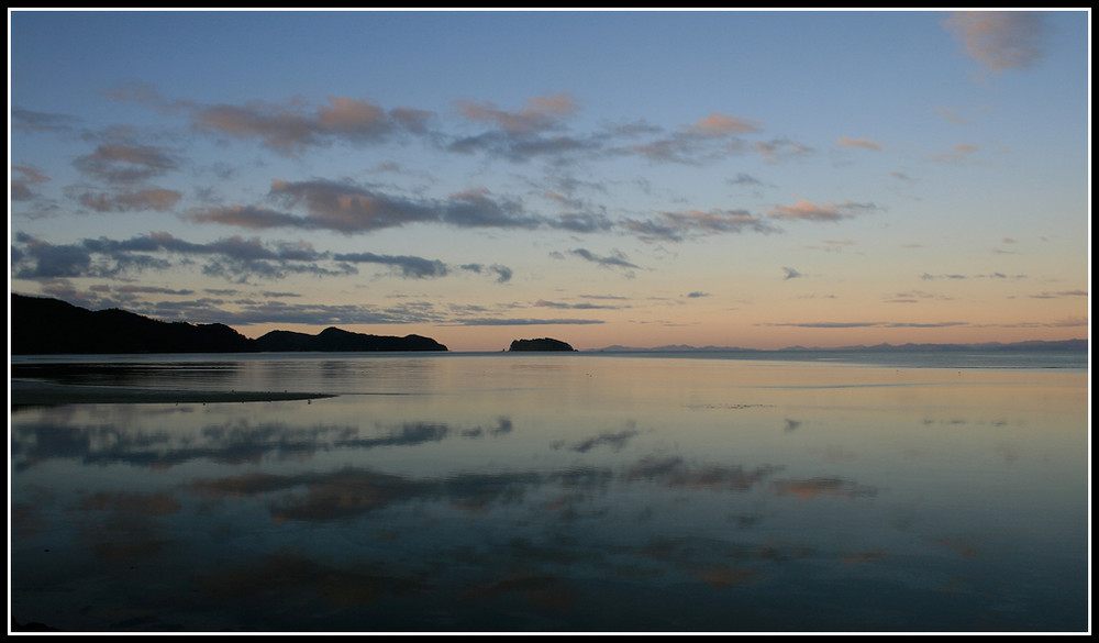 Sunset im Abel Tasman Nationalpark (Neuseeland)