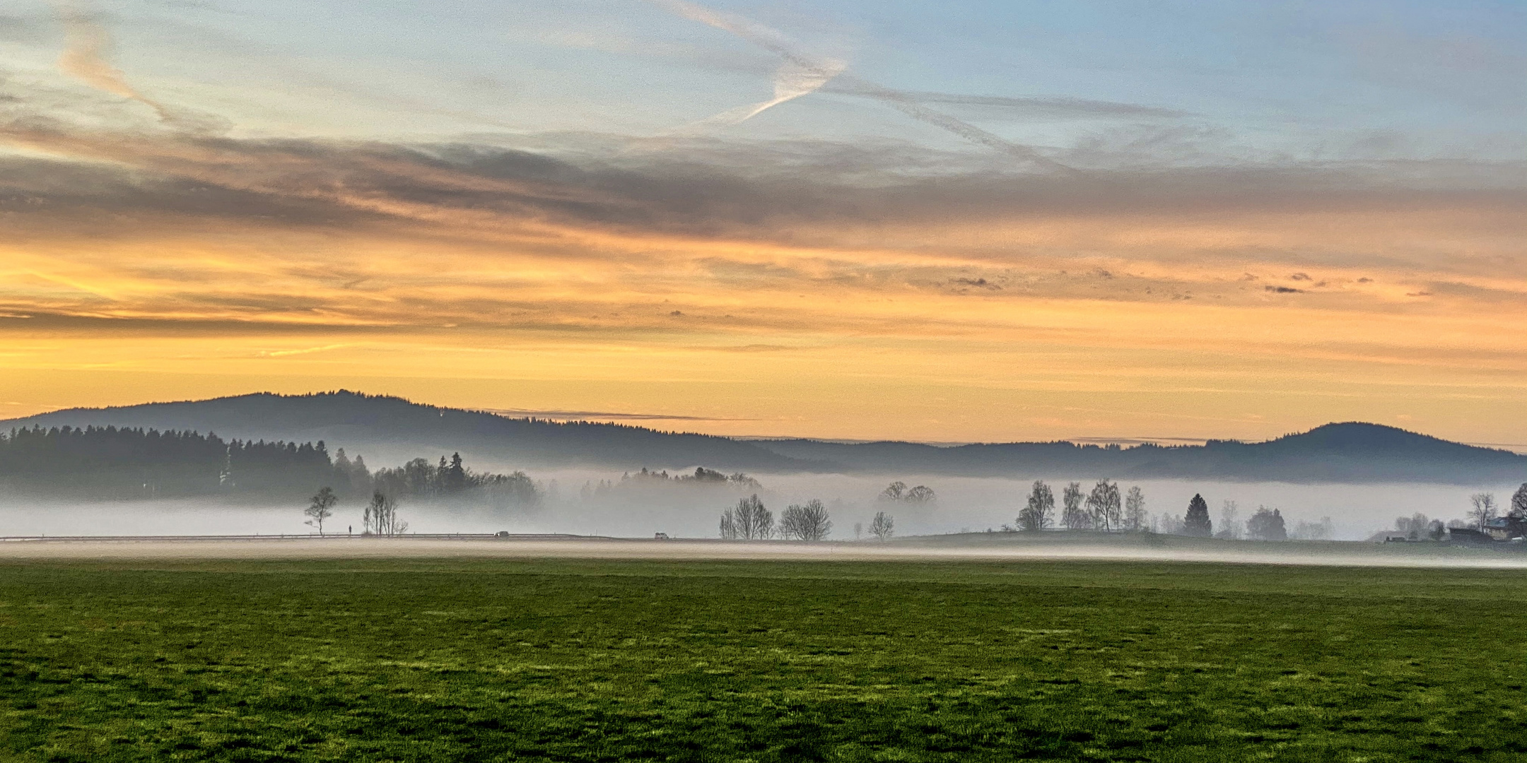 Sunset im bayrischen Oberland bei Miesbach