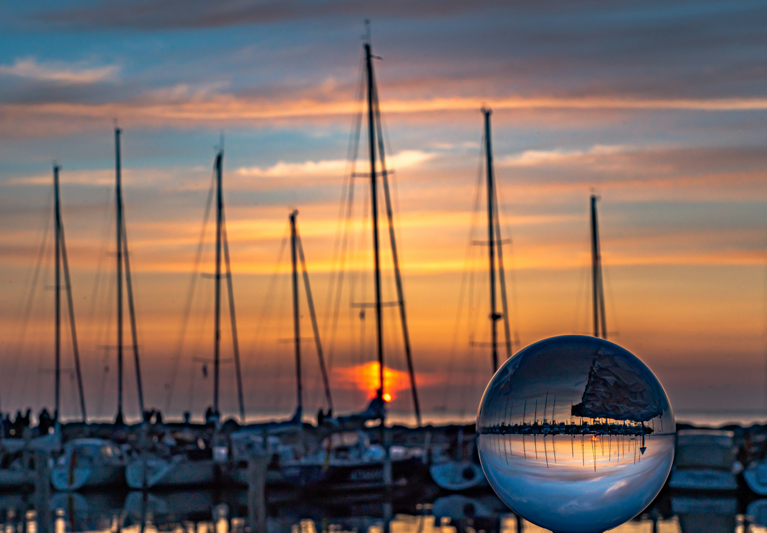 sunset im Hafen